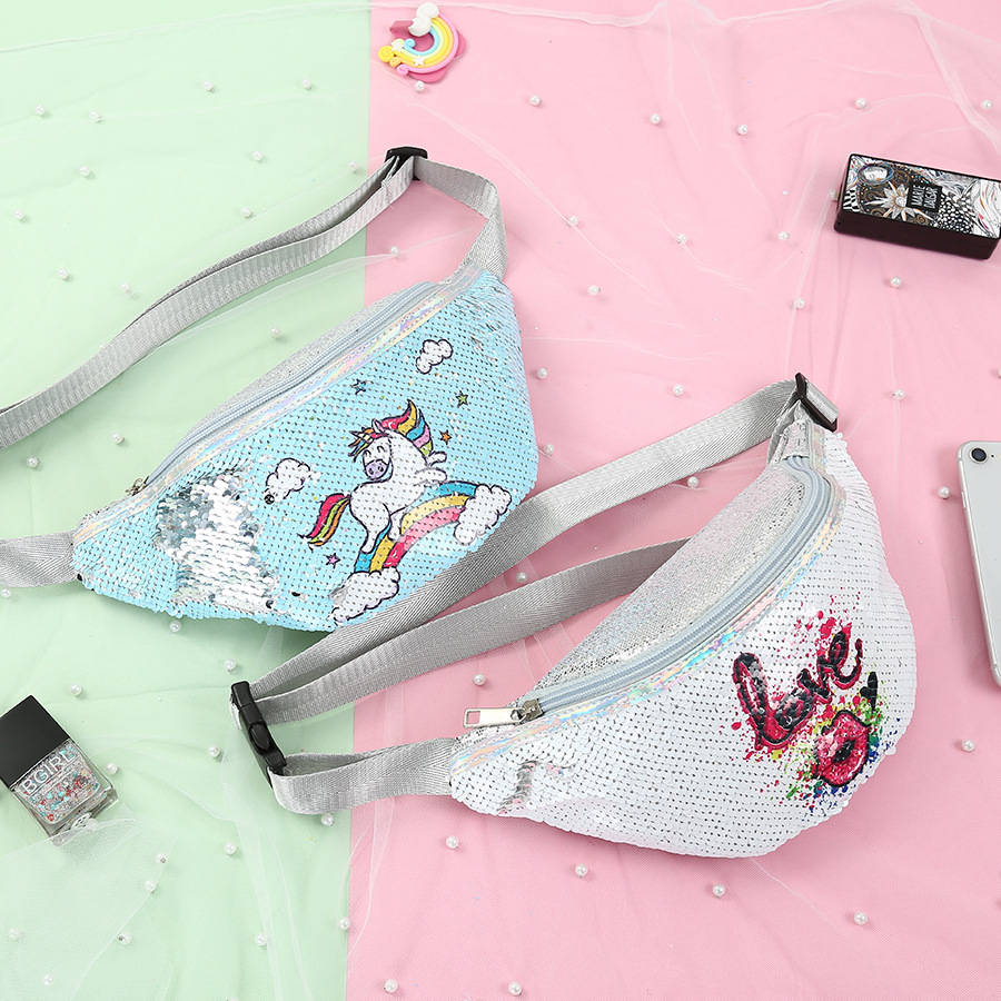 Unicorn Unicorn Waist Bag Student Cartoon Sequins Sports Waist Bag Mermaid Fashionable Cosmetic Bag Unicorn Unicorn Waist Bag Student Cartoon Sequins Sports Waist Bag Mermaid Fashionable Cosmetic Bag