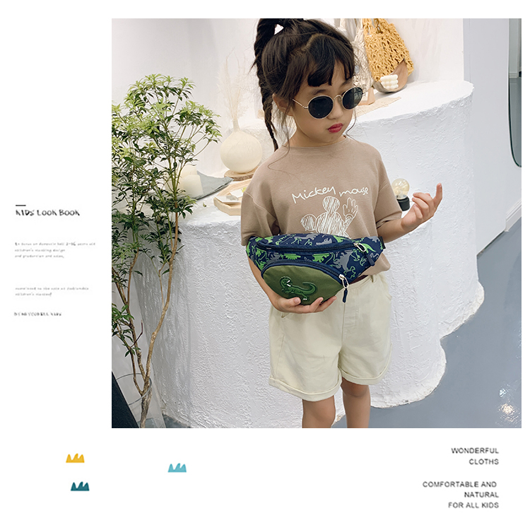 Factory Wholesale Kindergarten Baby New Cartoon Cute Dinosaur Waist Bag Boys and Girls Children Bag Crossbody Small Bag Factory Wholesale Kindergarten Baby New Cartoon Cute Dinosaur Waist Bag Boys and Girls Children Bag Crossbody Small Bag