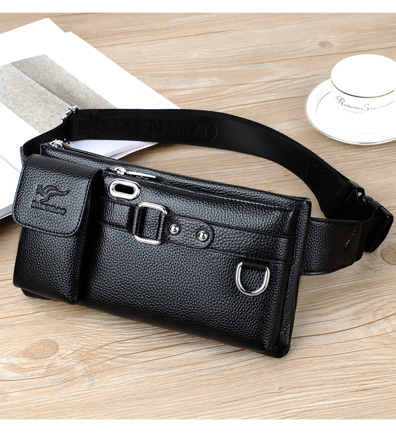 Leather Belt Bag MultiFunctional Sports Leather Bag Casual Fashion Messenger Bag Large Capacity Waist Bag CrossBorder Leather Belt Bag MultiFunctional Sports Leather Bag Casual Fashion Messenger Bag Large Capacity Waist Bag CrossBorder