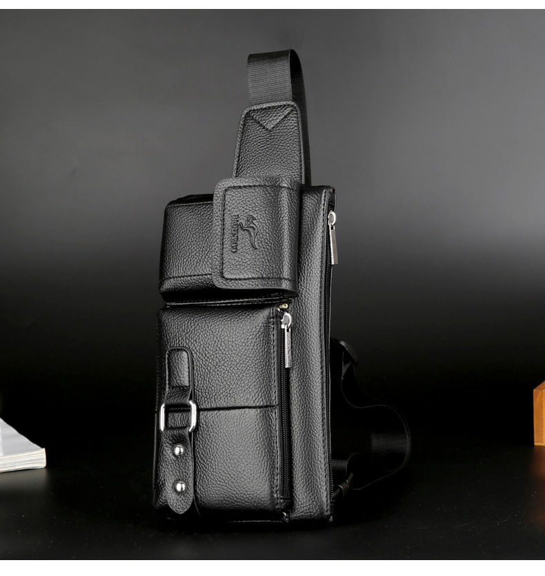 Leather Belt Bag MultiFunctional Sports Leather Bag Casual Fashion Messenger Bag Large Capacity Waist Bag CrossBorder Leather Belt Bag MultiFunctional Sports Leather Bag Casual Fashion Messenger Bag Large Capacity Waist Bag CrossBorder
