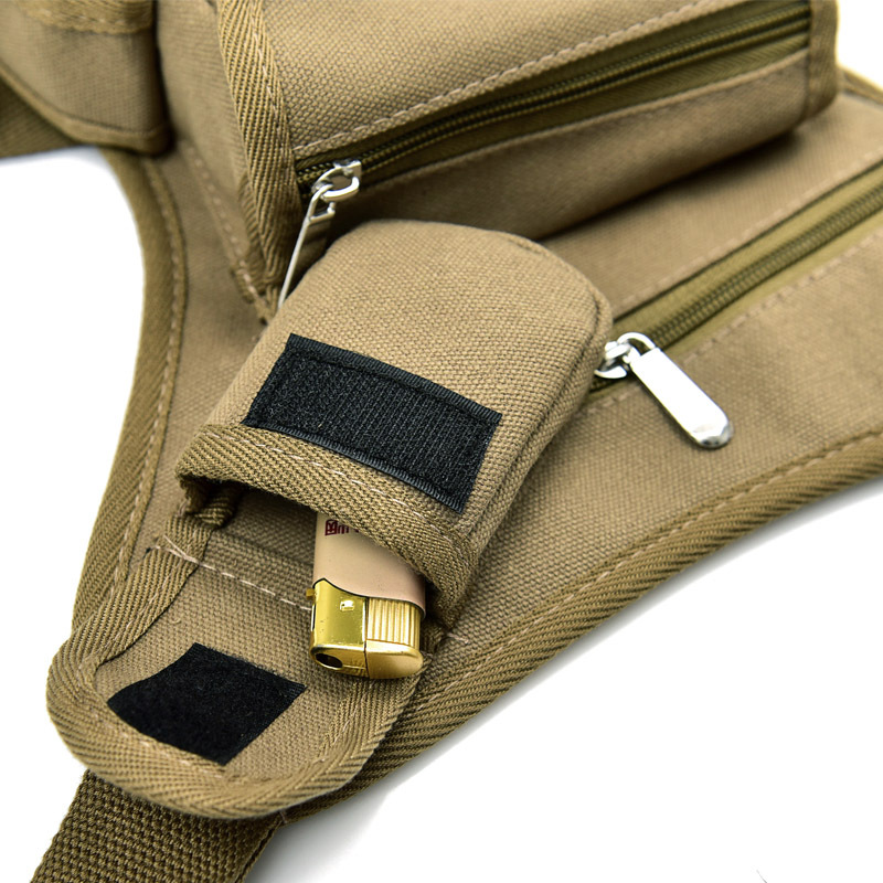 Riding Canvas Waist Leg Bag Outdoor Tactical Multi-Function Leg Bag Men&#039;s Bag Casual Sports Waist Pack Fishing Bag