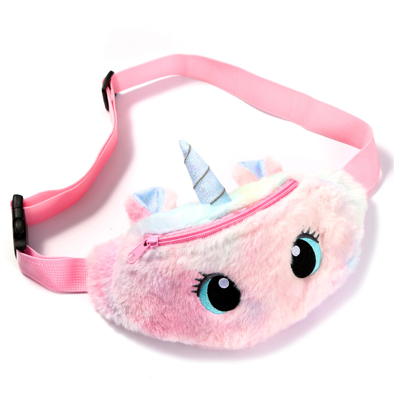 Unicorn Big Eyes Waist Bag Kindergarten Kid's Messenger Bag Chest Bag Cartoon Plush Shoulder Bag Little Girl Cute Unicorn Big Eyes Waist Bag Kindergarten Kid's Messenger Bag Chest Bag Cartoon Plush Shoulder Bag Little Girl Cute