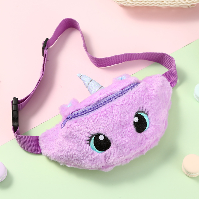 Unicorn Big Eyes Waist Bag Kindergarten Kid's Messenger Bag Chest Bag Cartoon Plush Shoulder Bag Little Girl Cute Unicorn Big Eyes Waist Bag Kindergarten Kid's Messenger Bag Chest Bag Cartoon Plush Shoulder Bag Little Girl Cute