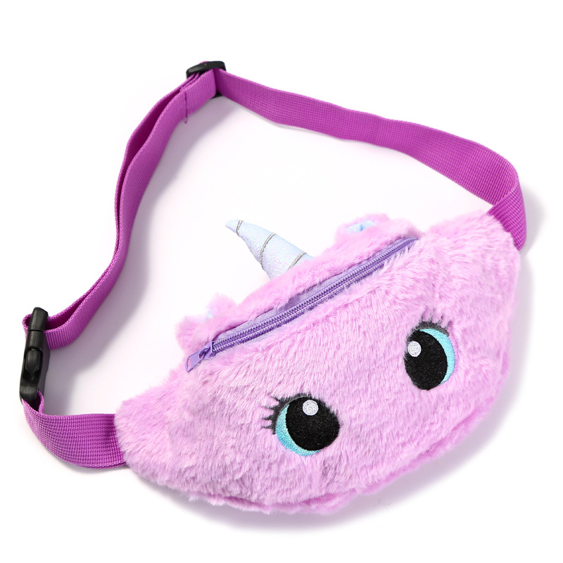 Unicorn Big Eyes Waist Bag Kindergarten Kid's Messenger Bag Chest Bag Cartoon Plush Shoulder Bag Little Girl Cute Unicorn Big Eyes Waist Bag Kindergarten Kid's Messenger Bag Chest Bag Cartoon Plush Shoulder Bag Little Girl Cute