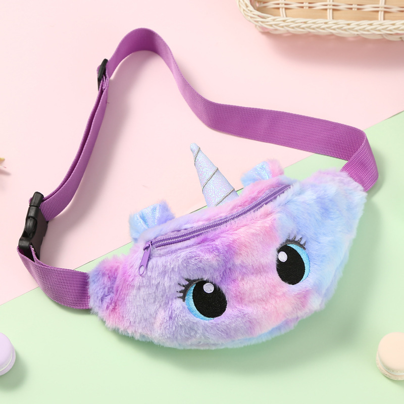 Unicorn Big Eyes Waist Bag Kindergarten Kid's Messenger Bag Chest Bag Cartoon Plush Shoulder Bag Little Girl Cute Unicorn Big Eyes Waist Bag Kindergarten Kid's Messenger Bag Chest Bag Cartoon Plush Shoulder Bag Little Girl Cute