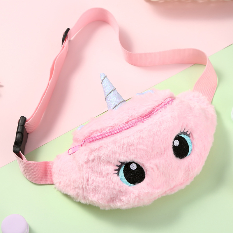 Unicorn Big Eyes Waist Bag Kindergarten Kid's Messenger Bag Chest Bag Cartoon Plush Shoulder Bag Little Girl Cute Unicorn Big Eyes Waist Bag Kindergarten Kid's Messenger Bag Chest Bag Cartoon Plush Shoulder Bag Little Girl Cute