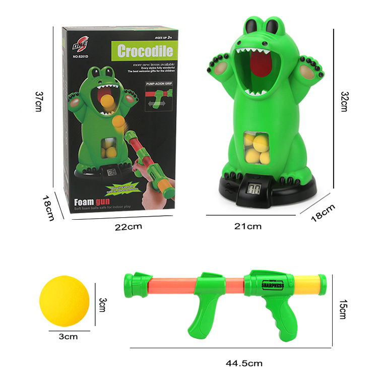 Hot Hit Me Duck Forest Hunting Safety Pneumatic Toy Gun Hit Me Bear Lion Soft Bullet Gun Target Shooting Score