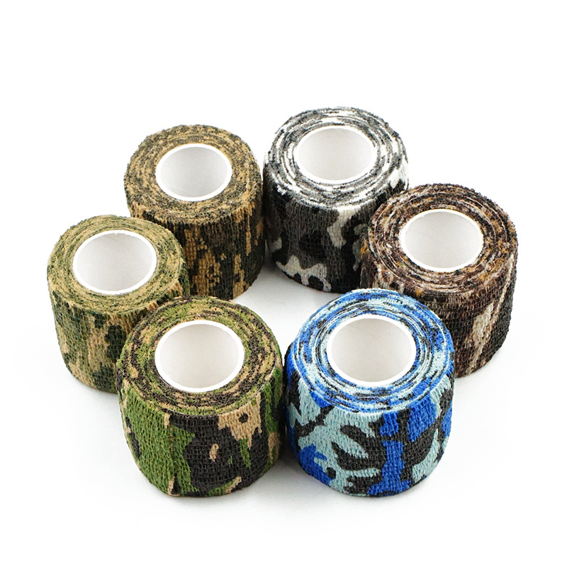 Self-Adhesive Retractable Elastic Bandage Outdoor Supplies Non-Woven Jungle Camouflage Tape Hunting Camouflage Tape