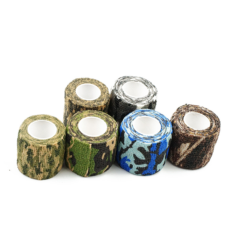 Self-Adhesive Retractable Elastic Bandage Outdoor Supplies Non-Woven Jungle Camouflage Tape Hunting Camouflage Tape