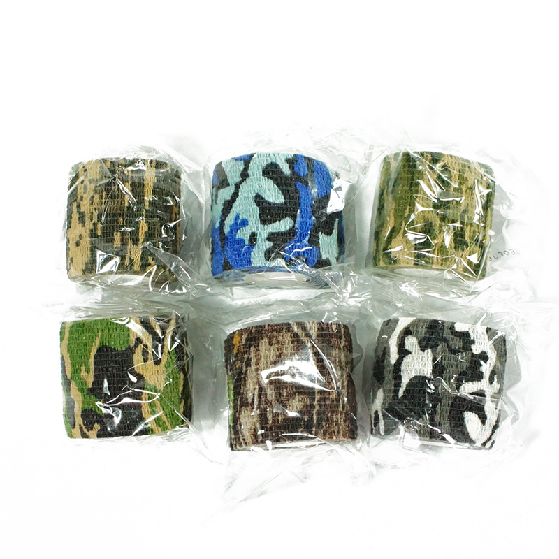 Self-Adhesive Retractable Elastic Bandage Outdoor Supplies Non-Woven Jungle Camouflage Tape Hunting Camouflage Tape