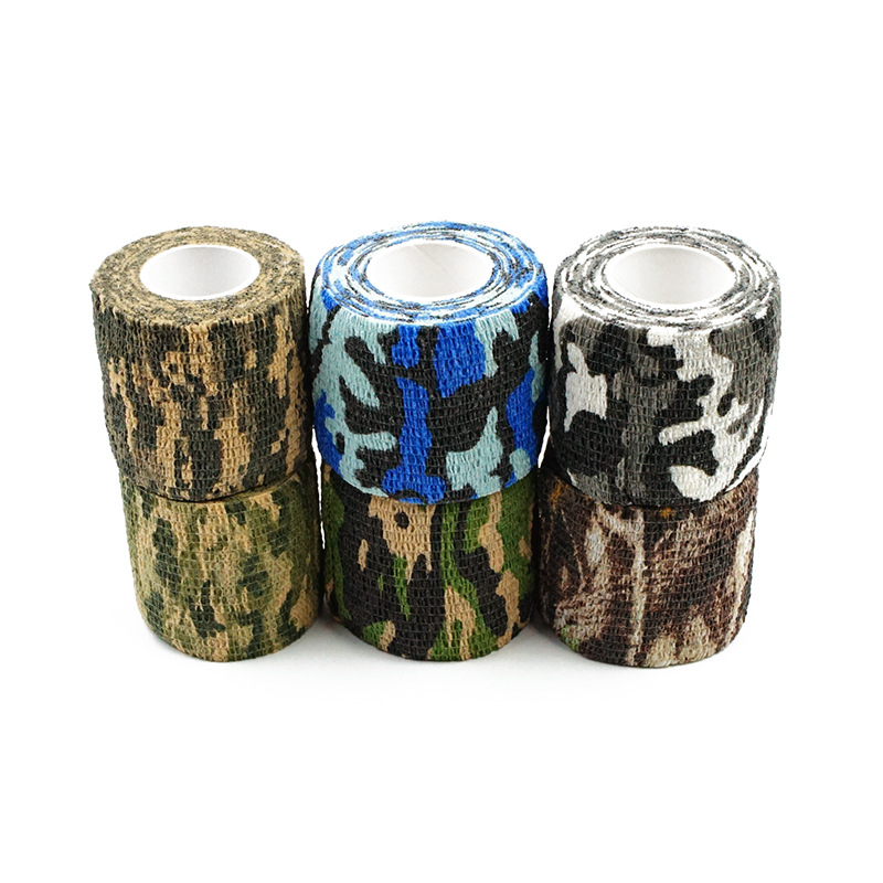 Self-Adhesive Retractable Elastic Bandage Outdoor Supplies Non-Woven Jungle Camouflage Tape Hunting Camouflage Tape