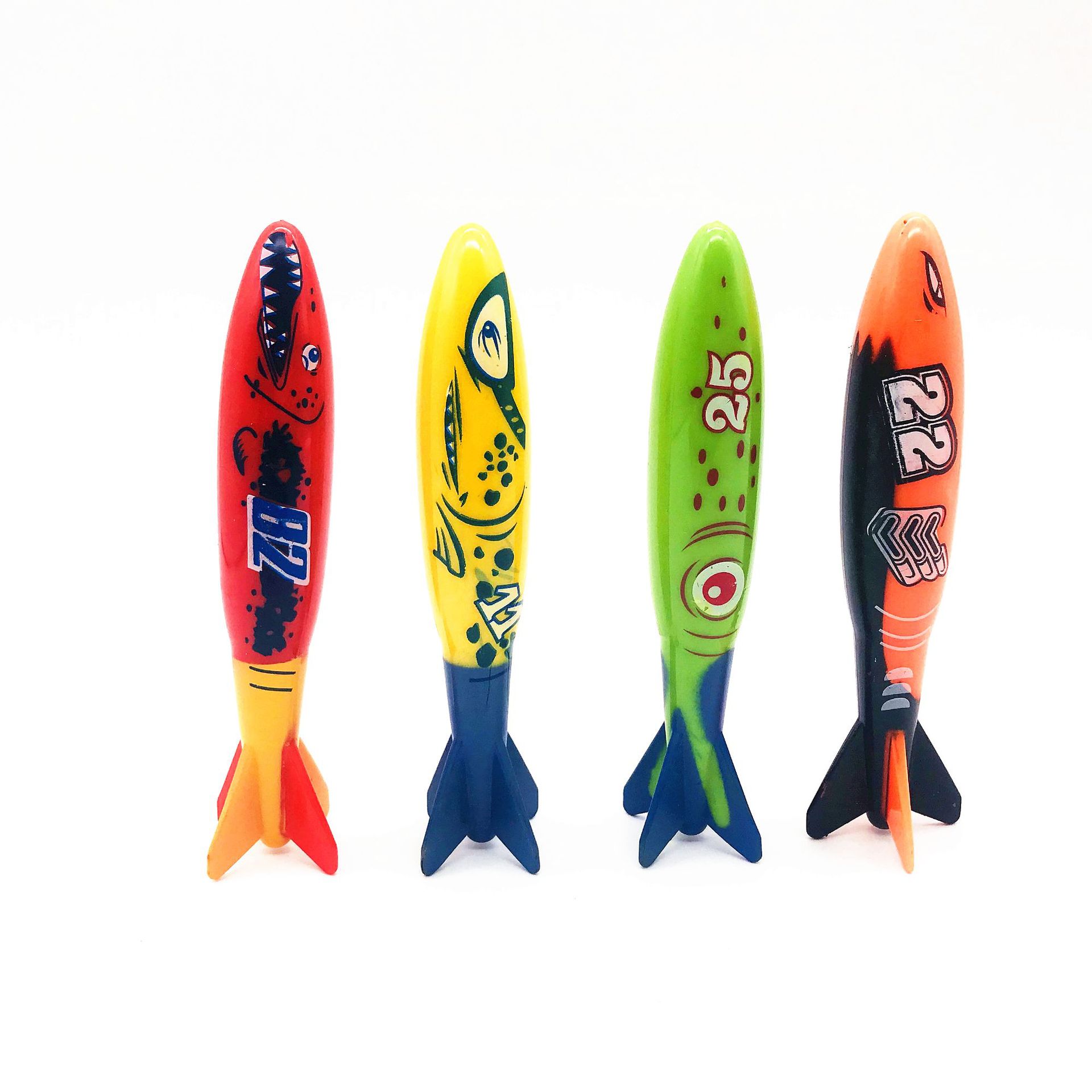 Cross-Border Amazon Water Toys Children&#039;s Swimming Pool Treasure Hunting Diving Torpedo Ring Diamond Set Toys
