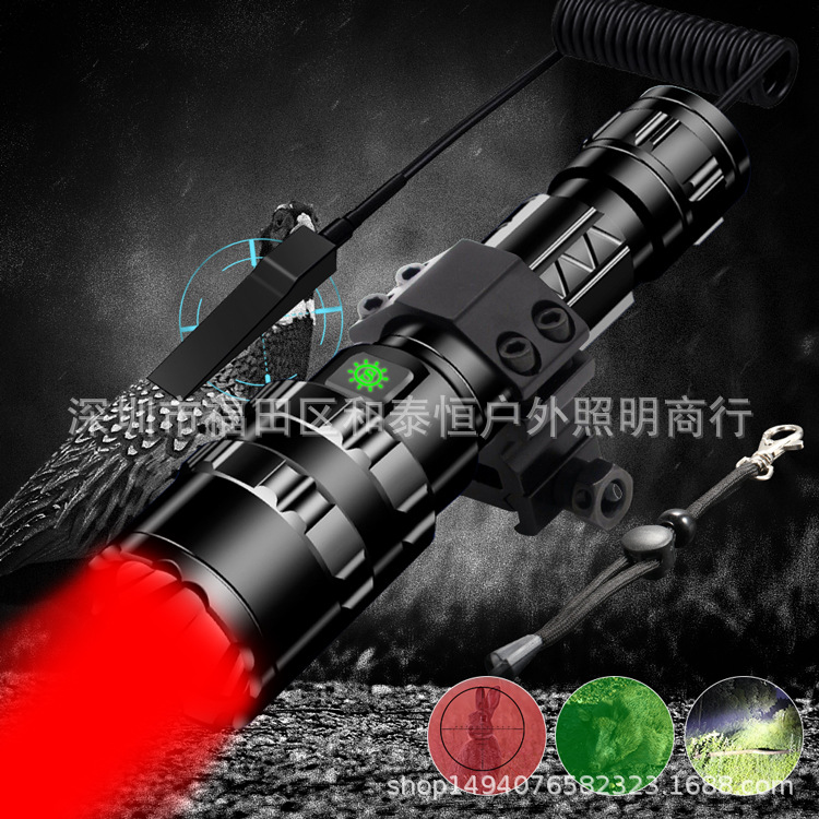 Cross-Border Hot L2 Flashlight USB Rechargeable Spotlight Mini Outdoor Hunting Lamp LED Power Torch Manufacturer Cross-Border Hot L2 Flashlight USB Rechargeable Spotlight Mini Outdoor Hunting Lamp LED Power Torch Manufacturer