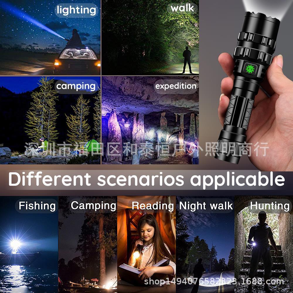Cross-Border Hot L2 Flashlight USB Rechargeable Spotlight Mini Outdoor Hunting Lamp LED Power Torch Manufacturer Cross-Border Hot L2 Flashlight USB Rechargeable Spotlight Mini Outdoor Hunting Lamp LED Power Torch Manufacturer