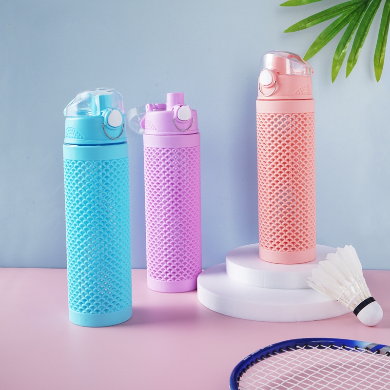 J01-8008-15 Plastic water bottle portable summer children canteen student simple portable cup sports cup