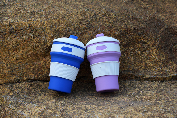 Creative gift folding silicone coffee cup hot style daily life sports cup thermos cup Creative gift folding silicone coffee cup hot style daily life sports cup thermos cup