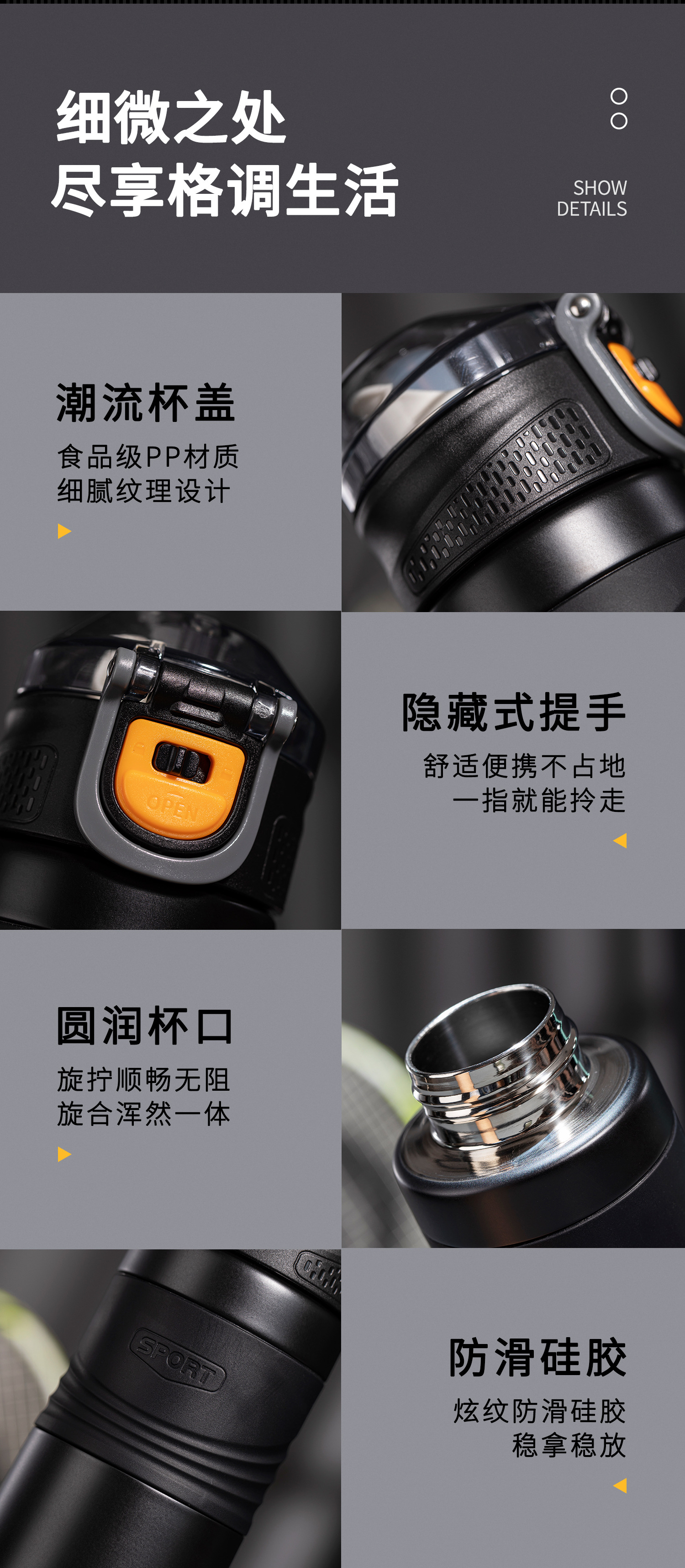 Noah Spring Cover Thermos Cup Creative Back Open Straight Drink Cup Student Sports Cup Portable Outdoor Handy Cup Noah Spring Cover Thermos Cup Creative Back Open Straight Drink Cup Student Sports Cup Portable Outdoor Handy Cup