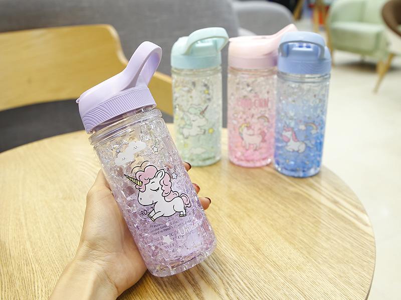 Factory Direct Sales Cartoon Fashion Unicorn Summer Ice Cup Portable Portable Female Student Drinking Cup Sports Cup Factory Direct Sales Cartoon Fashion Unicorn Summer Ice Cup Portable Portable Female Student Drinking Cup Sports Cup