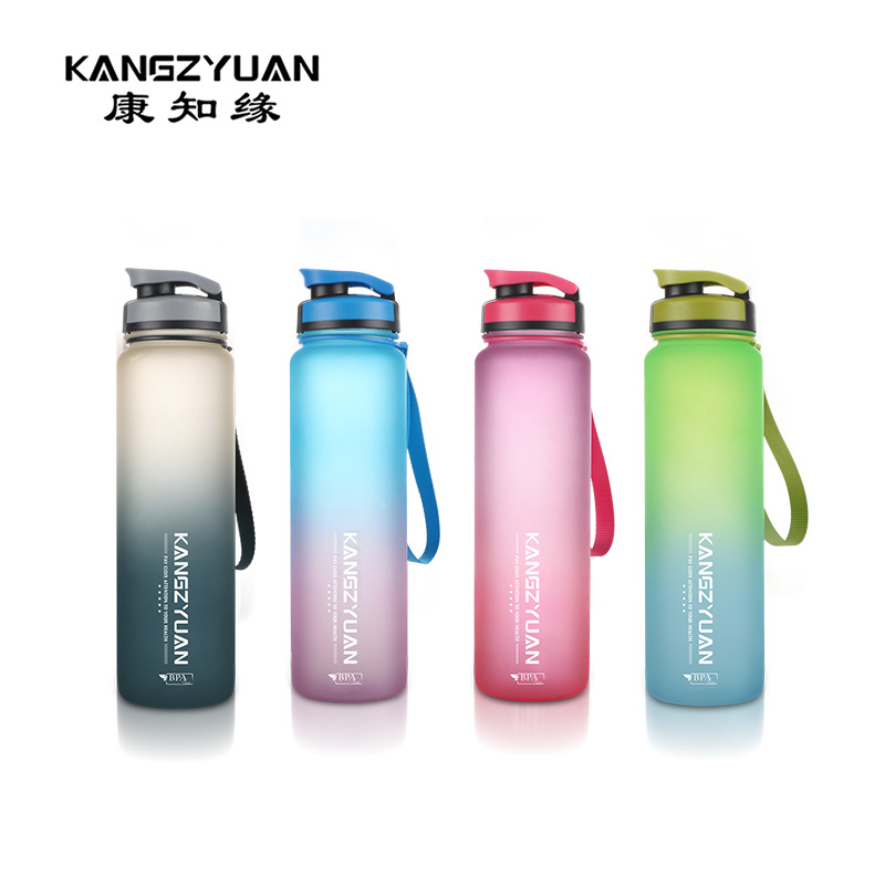 Kang Zhiyuan Outdoor Sports Kettle Large Capacity Outdoor Sports Bottle Frosted Sports Bottle Plastic Cup Sports Cup