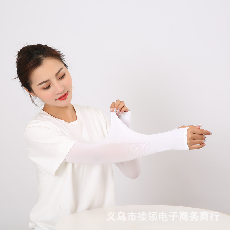 Summer ice sleeve radiant ice silk unisex cycling uv protection arm ice sleeve wholesale