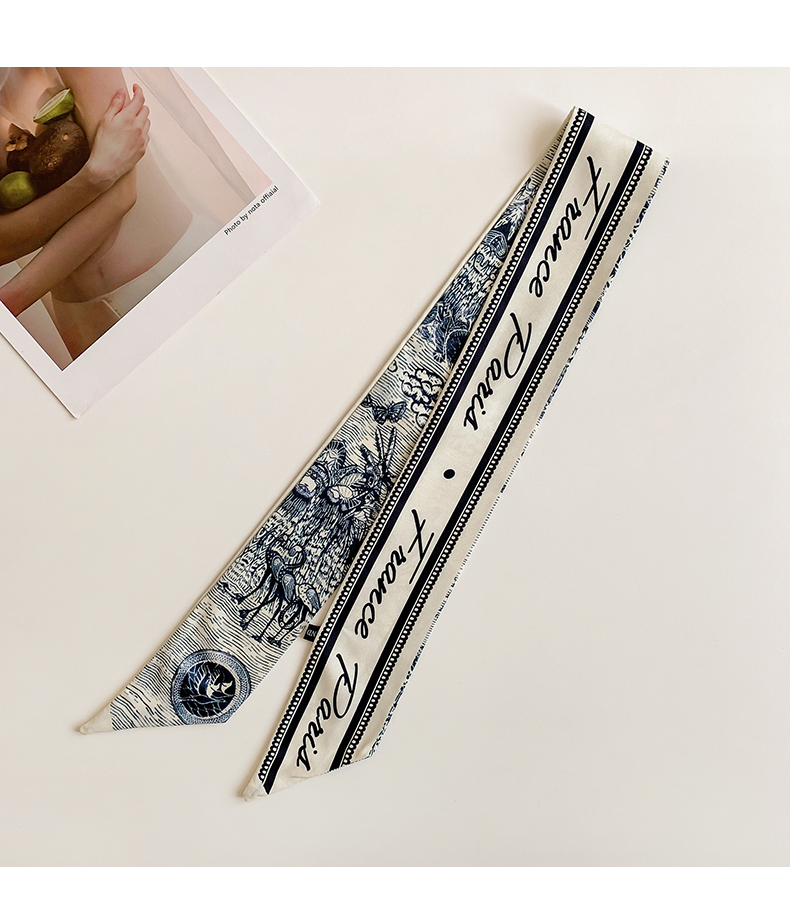 Small Long Letter Scarf Hair Band Ribbon French Vintage Style Tie Hair Arm Bag Spring and Autumn Tie Hair Bow Headdress Small Long Letter Scarf Hair Band Ribbon French Vintage Style Tie Hair Arm Bag Spring and Autumn Tie Hair Bow Headdress