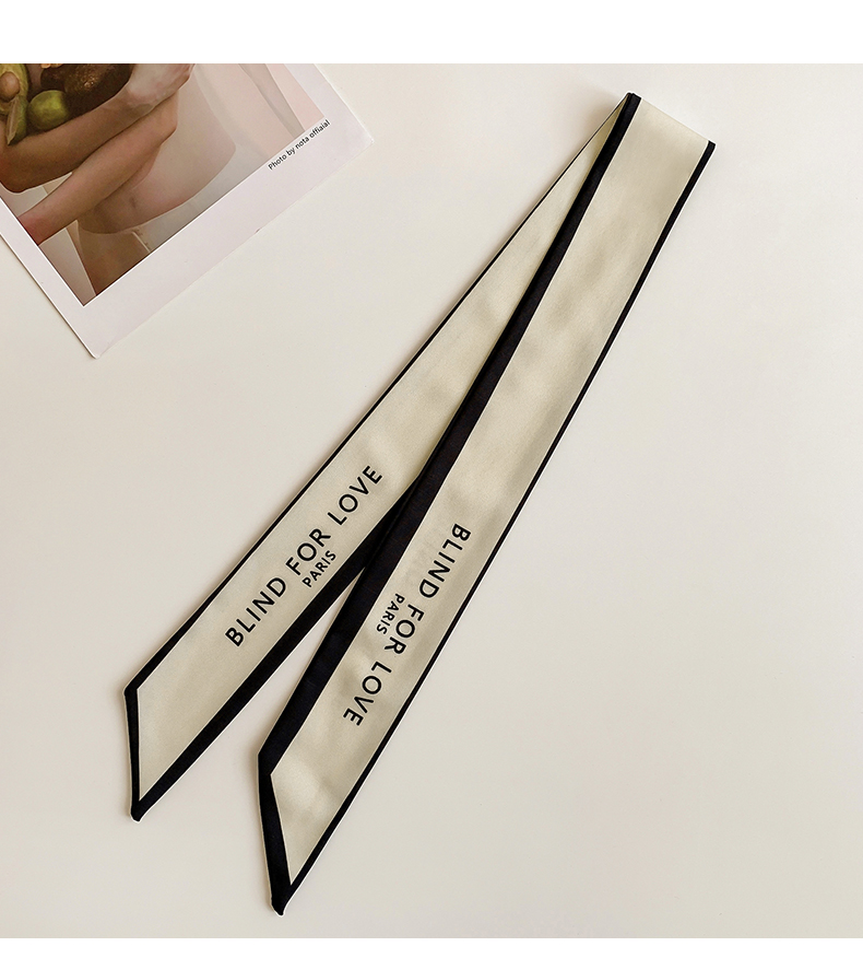 Small Long Letter Scarf Hair Band Ribbon French Vintage Style Tie Hair Arm Bag Spring and Autumn Tie Hair Bow Headdress Small Long Letter Scarf Hair Band Ribbon French Vintage Style Tie Hair Arm Bag Spring and Autumn Tie Hair Bow Headdress