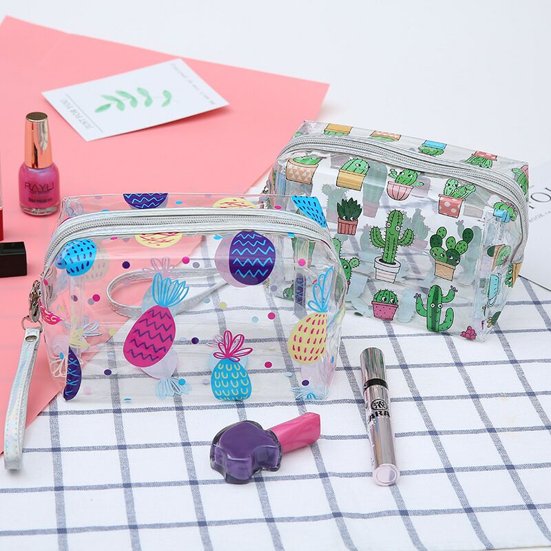 2019 cartoon transparent makeup bag arm-held flamingo transparent wash bag ladies transparent pillow bag 2019 cartoon transparent makeup bag arm-held flamingo transparent wash bag ladies transparent pillow bag