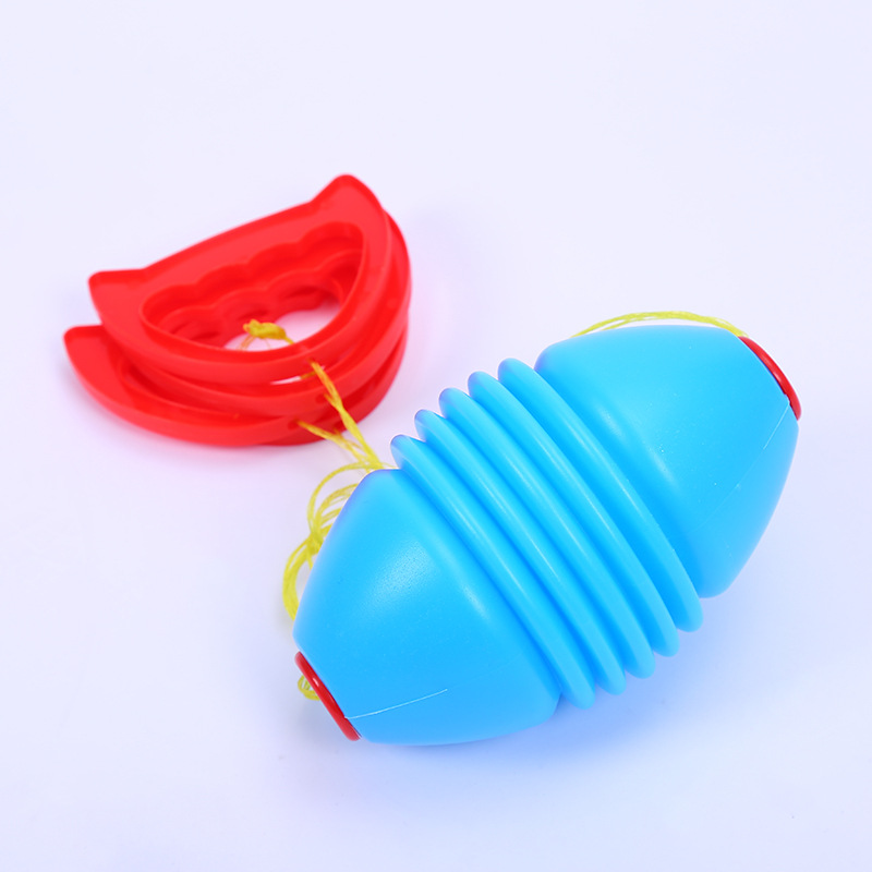 New Children&#039;s Hand Ball Kindergarten Double Plastic Fitness Ball Sports Shuttle Pull Ball Toy Factory Wholesale