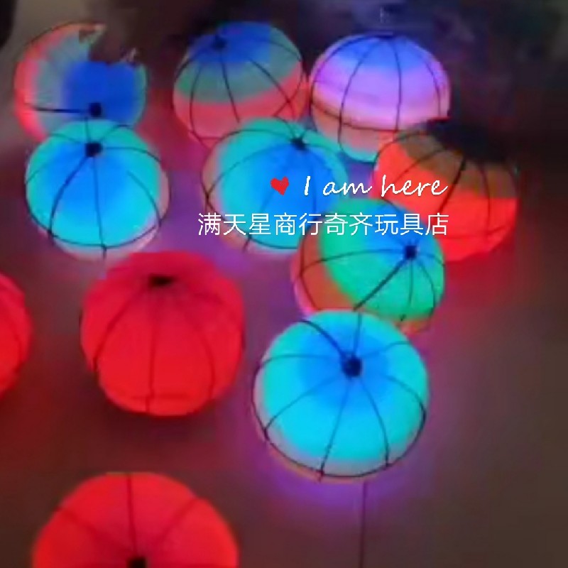 Pumpkin fitness ball with lights colorful leather sports fitness ball with net