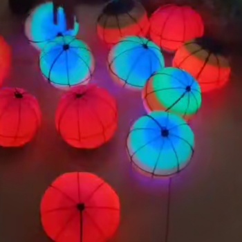 Pumpkin fitness ball with lights colorful leather sports fitness ball with net