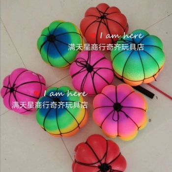 Pumpkin fitness ball with lights colorful leather sports fitness ball with net