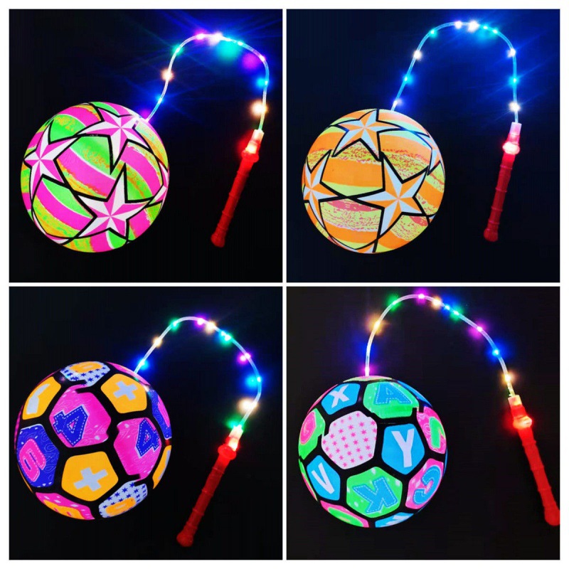 Swing Ball Large Luminous Fitness Ball Children&#039;s Creative Toys Portable Inflatable Elastic Push Night Market Stall
