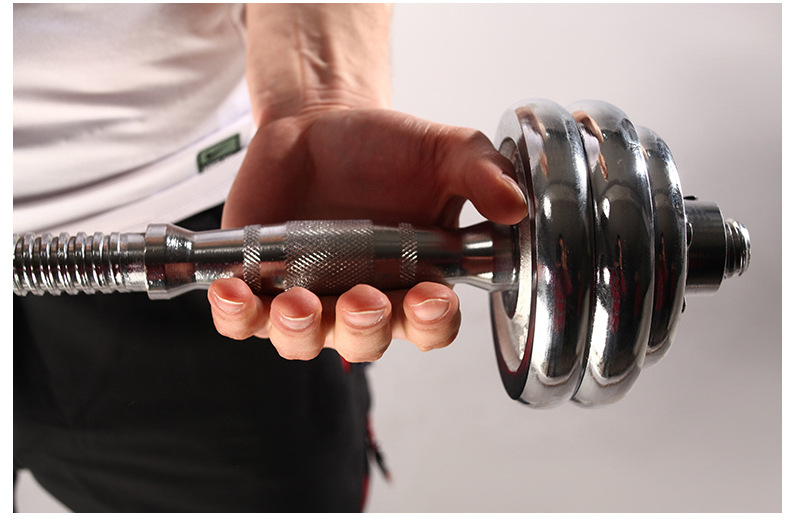 Double brand hardcover box dumbbell electroplating fitness equipment for men household 15 kg, 20 kg