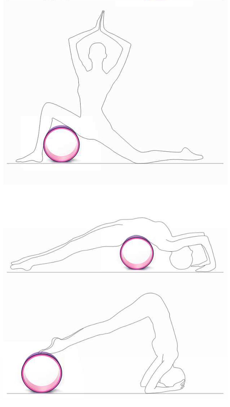 Yoga Wheel Open Back Beauty Back Curved Artifact Pilates Roller Yoga Roller Fitness Equipment Yoga Training Wheel