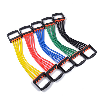TPE Five-Tube Chest Expander Multifunctional Chest Expander Detachable Men's Pulling Rope Fitness Equipment