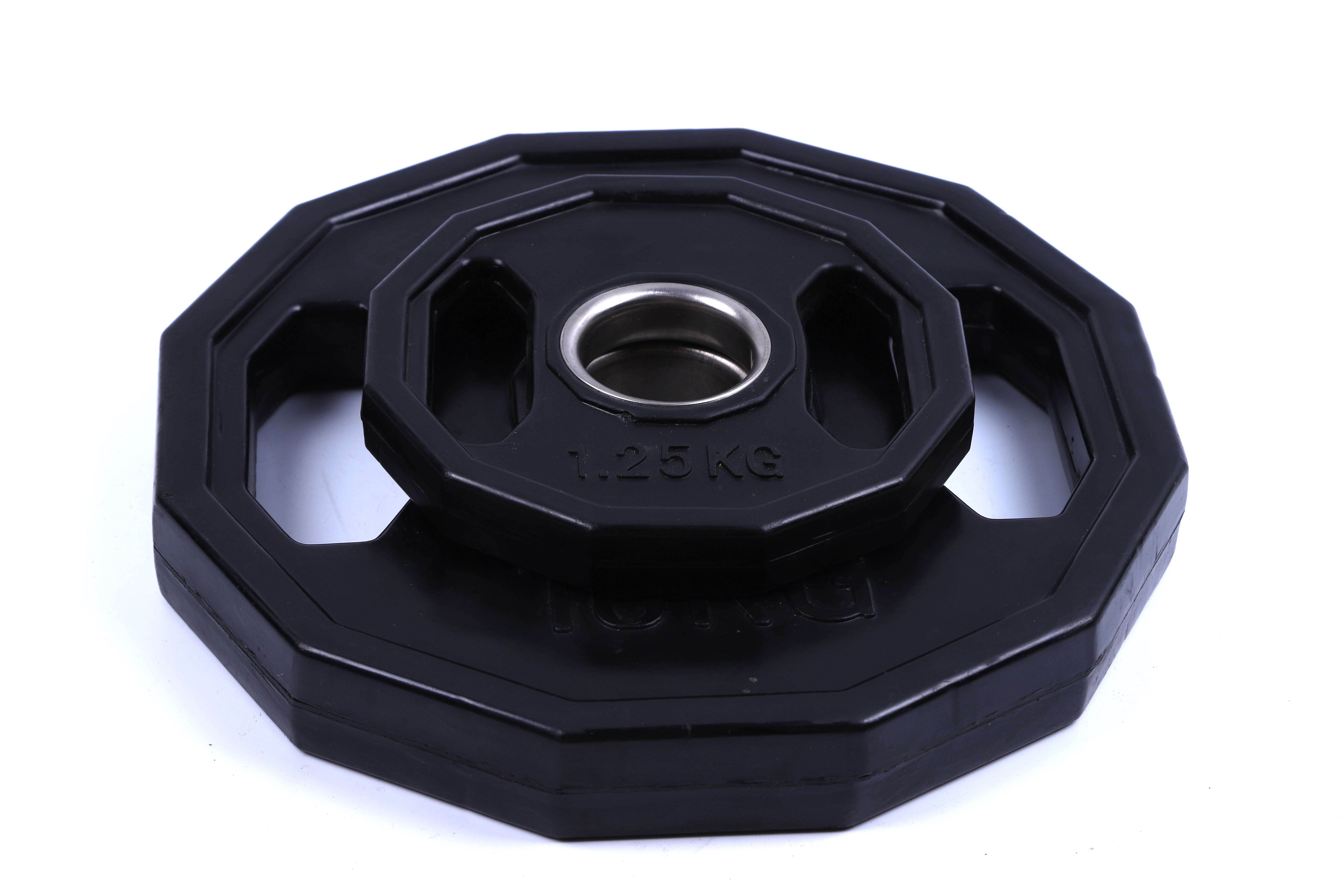 Fitness Barbell Piece Twelve-Side Adhesive Two-Hole Hand-Grasping Barbell Piece