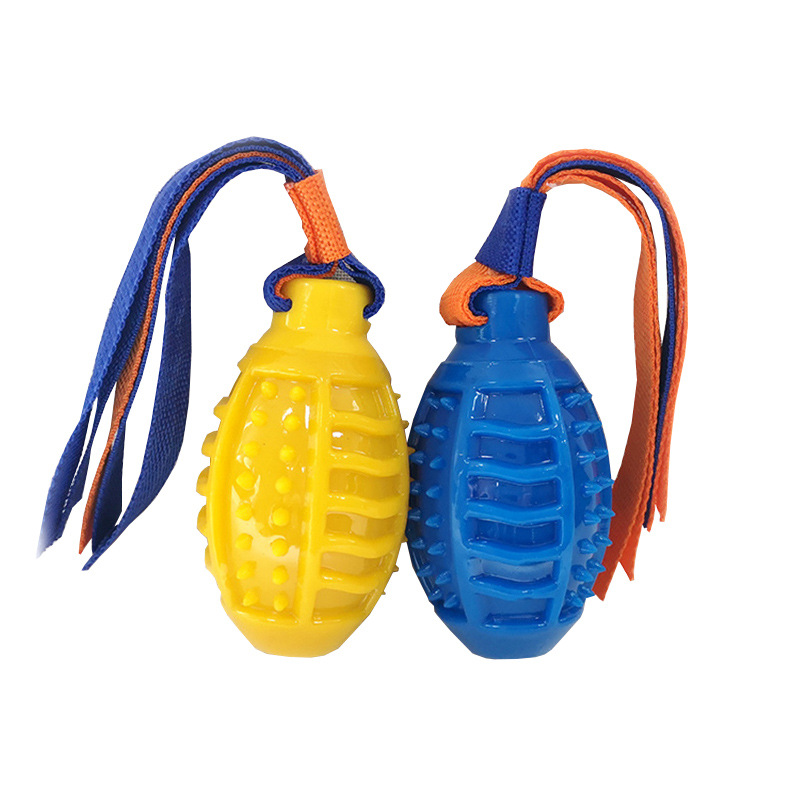 Bite-Resistant Disposable Interactive Pet Rugby Pet Toy Ball of Cotton Rope Toy Hand Dog Toy