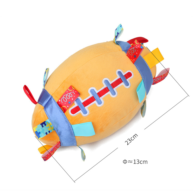 Baby Educational Hand Ball Plush Toy Built-in Jingle Bell Rugby Baby Climbing Exercise Toy Baby Educational Hand Ball Plush Toy Built-in Jingle Bell Rugby Baby Climbing Exercise Toy
