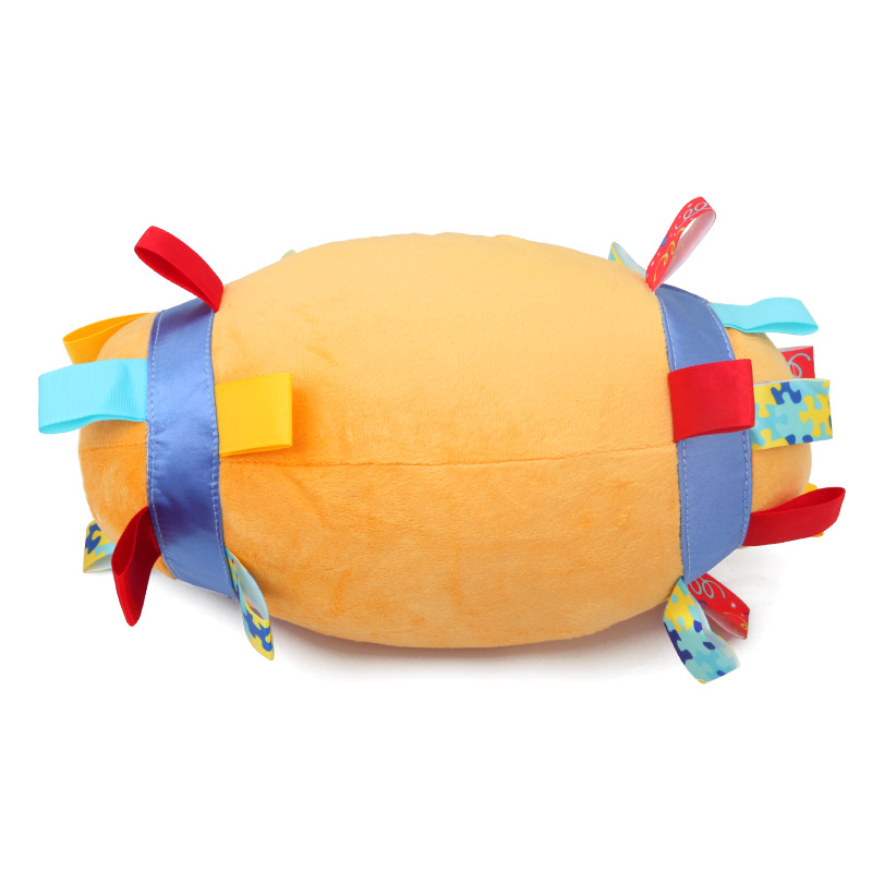 Baby Educational Hand Ball Plush Toy Built-in Jingle Bell Rugby Baby Climbing Exercise Toy