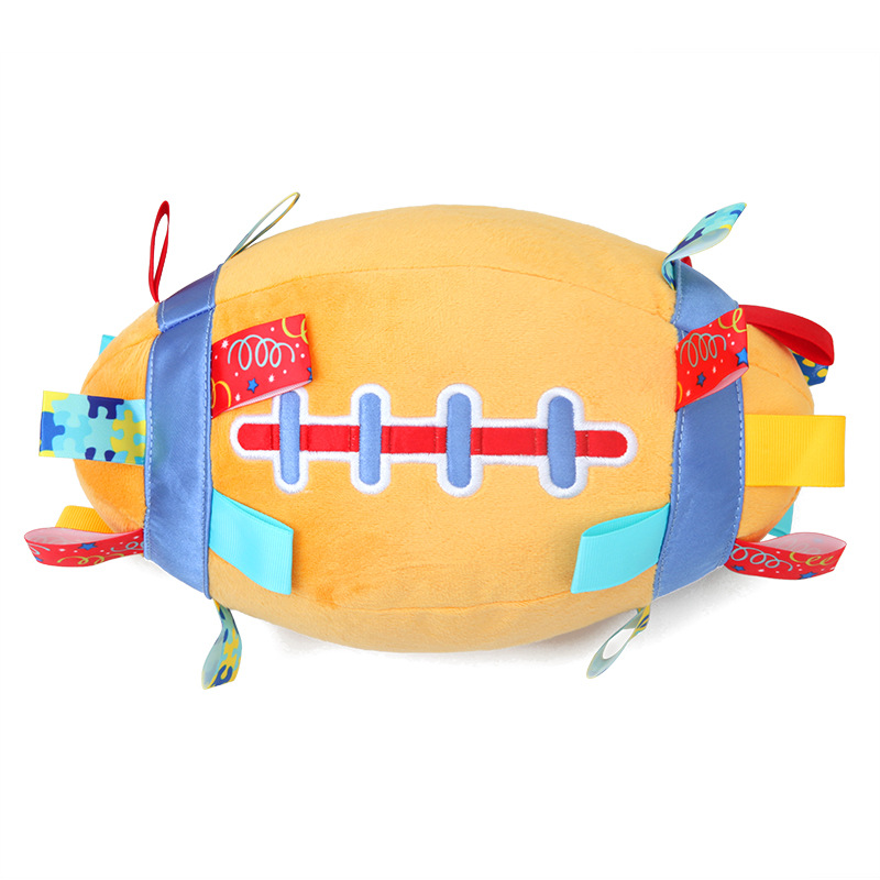 Baby Educational Hand Ball Plush Toy Built-in Jingle Bell Rugby Baby Climbing Exercise Toy Baby Educational Hand Ball Plush Toy Built-in Jingle Bell Rugby Baby Climbing Exercise Toy