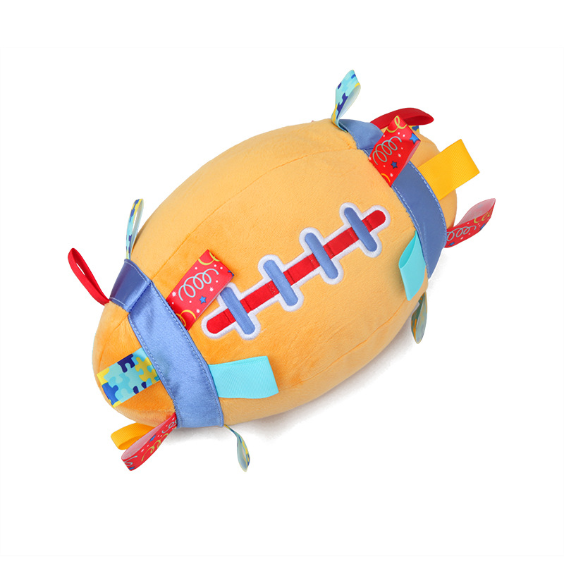 Baby Educational Hand Ball Plush Toy Built-in Jingle Bell Rugby Baby Climbing Exercise Toy Baby Educational Hand Ball Plush Toy Built-in Jingle Bell Rugby Baby Climbing Exercise Toy