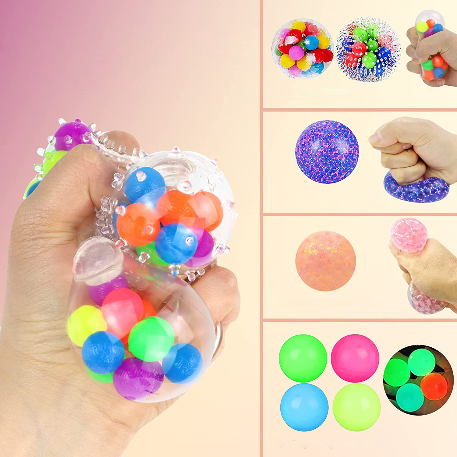 Creative New Exotic Basketball Vent Flour Ball Rugby TPR Decompression Compressable Musical Toy Factory Wholesale