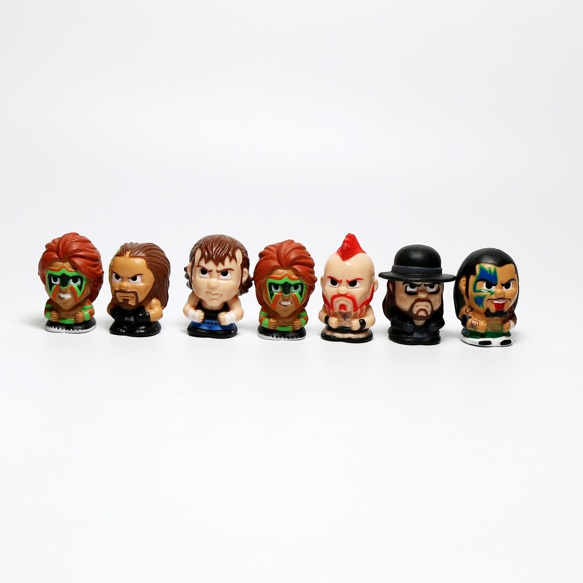 Anime Peripheral Q Version Imitation Real 3D Plastic Doll Wrestler Rugby Basketball Pen Case Doll Capsule Toy