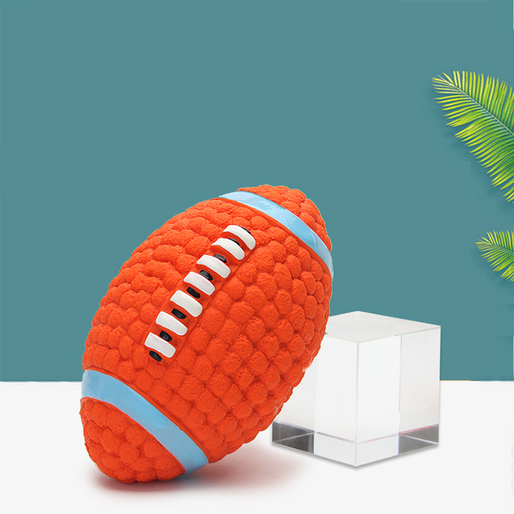Yite Factory Direct Sales Internet Hot Dog Toy Latex Rugby Tennis Dog Bite Vocal Ball Pet Toy