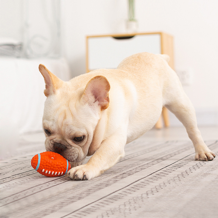Yite Factory Direct Sales Internet Hot Dog Toy Latex Rugby Tennis Dog Bite Vocal Ball Pet Toy