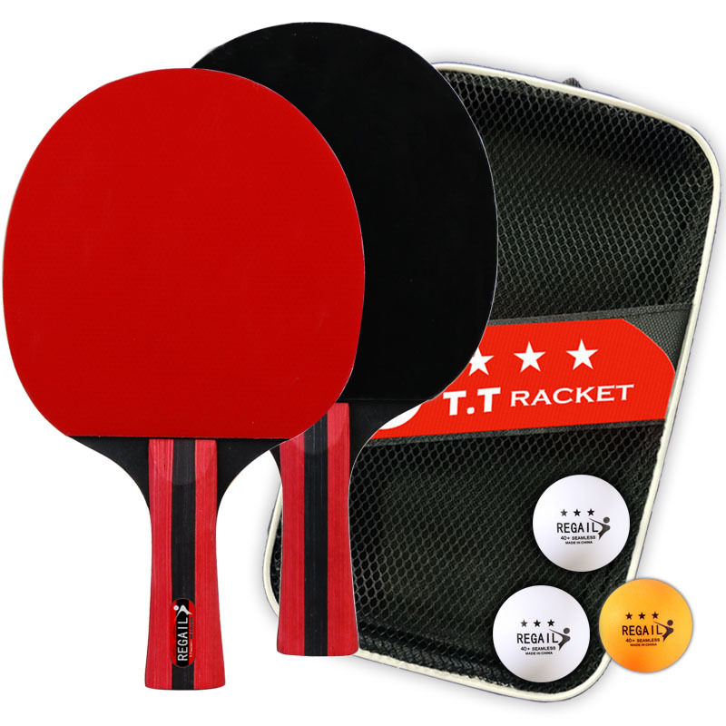 Regail Table Tennis Rackets Regail 8026 Series, Two Shots and Three Balls, Training Racket Regail Table Tennis Rackets Regail 8026 Series, Two Shots and Three Balls, Training Racket