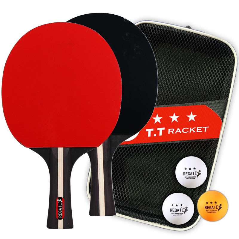 Regail Table Tennis Rackets Regail 8026 Series, Two Shots and Three Balls, Training Racket Regail Table Tennis Rackets Regail 8026 Series, Two Shots and Three Balls, Training Racket