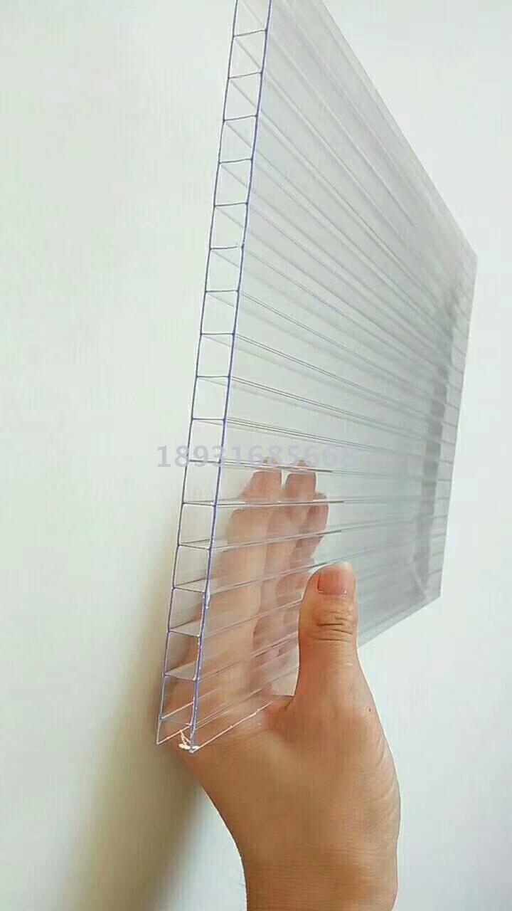 Zhenjiang city manufacturers direct multi-layer hollow solar panel greenhouse canopy canopy anti-fog layer 2--20mm