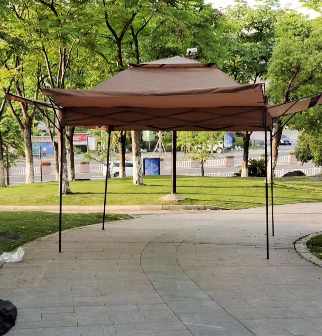 Outdoor Stall Tent Canopy Sunshade Rainproof Four-Leg Folding Canopy Big Umbrella Four-Corner Telescopic Shed