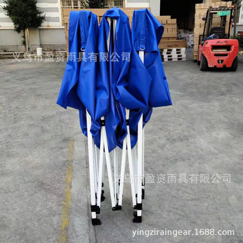 Outdoor Advertising Tent Folding Semi-automatic Tent Stall Four-Corner Tent Canopy Customized Advertising Logo